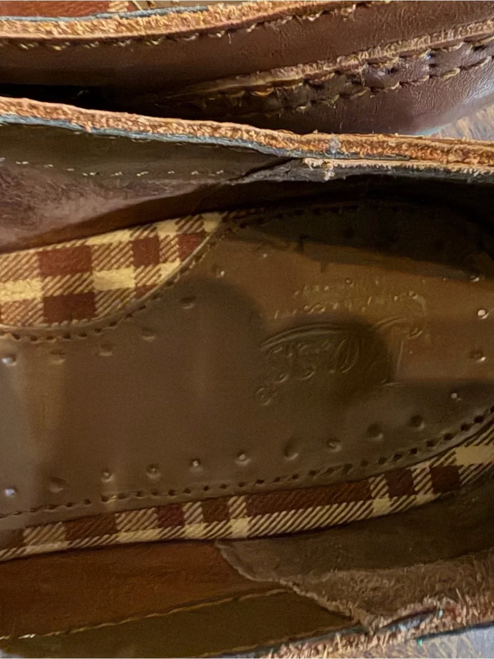 G.H. Bass Leather Wingtip Oxfords Vintage Brown Brogue Lace Up Shoes Women's 8.5